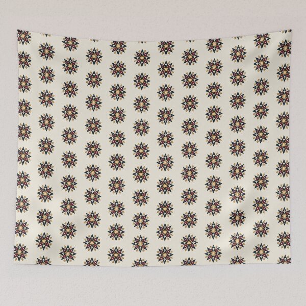 Item preview, Mushroom Star Medallion, Nordic Folk Art Eight Point Star designed and sold by H. Doucette Studio.