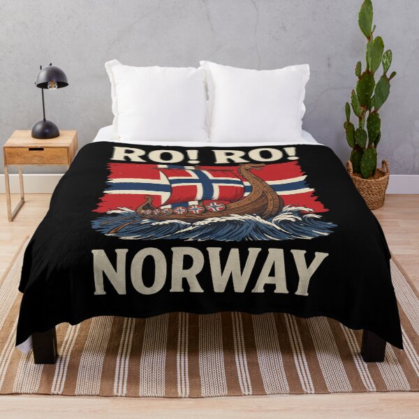 Item preview, Ro Ro Norway Viking Longship Norwegian Flag designed and sold by yoddel.