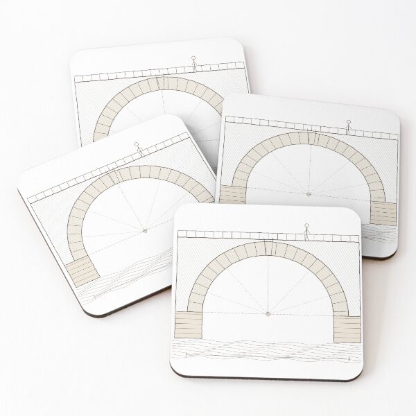 Item preview, Stone Arch Bridge Sketch - Civil Engineer Vintage Drawing designed and sold by Decorta.