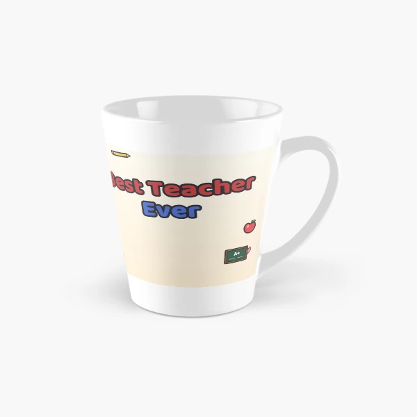 Best Teacher Ever - Cute Marshmallow Pip with Apple and Pencil — Classic Mug by BiMood