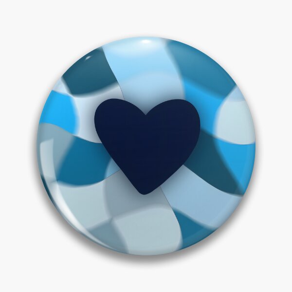 Item preview, Blue Wavy Ocean Abstract Heart Art designed and sold by Vivid Illusions.