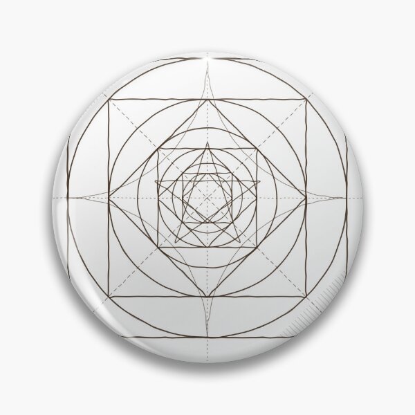 Item preview, Sacred Geometry Sketch - Squares Circles and Stars designed and sold by Decorta.