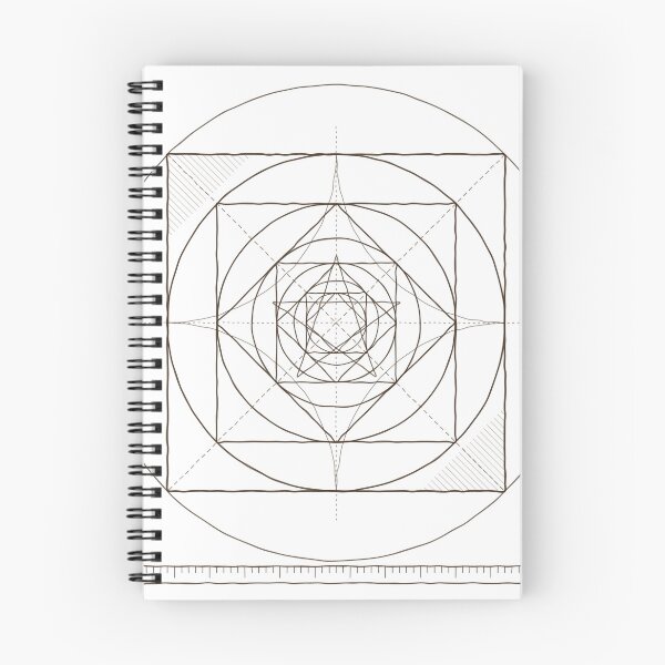 Item preview, Sacred Geometry Sketch - Squares Circles and Stars designed and sold by Decorta.