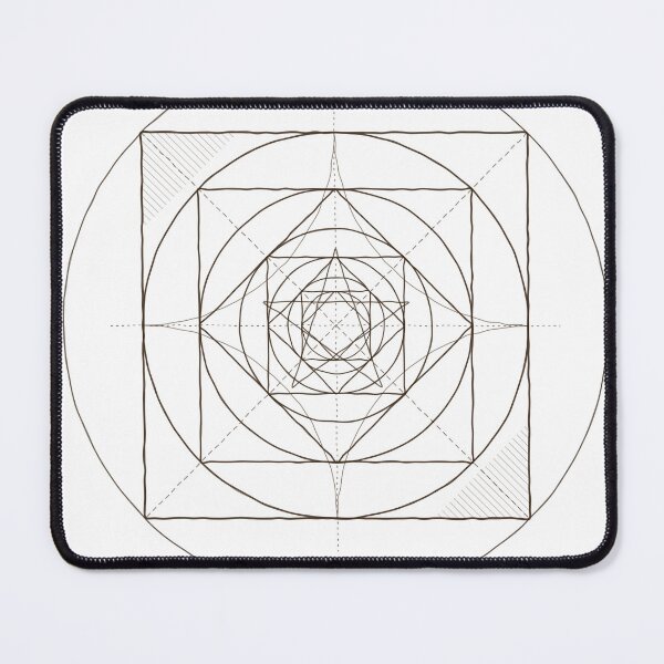 Item preview, Sacred Geometry Sketch - Squares Circles and Stars designed and sold by Decorta.