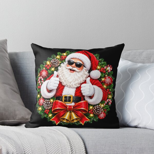 Item preview, Cool Santa Claus Sunglasses Christmas Wreath Graphic designed and sold by BirhanuDesigns.
