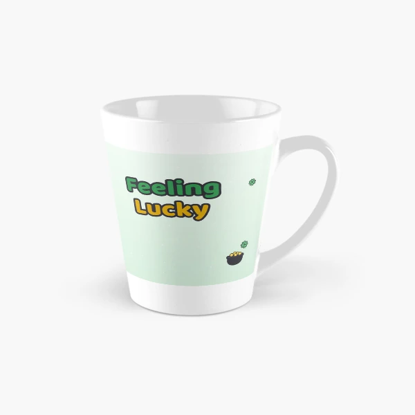 Feeling Lucky - Cute St Patricks Day Marshmallow Pip with Shamrock — Classic Mug by BiMood