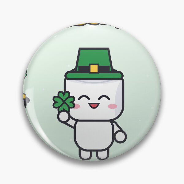 Item preview, Feeling Lucky - Cute St Patricks Day Marshmallow Pip with Shamrock designed and sold by BiMood.