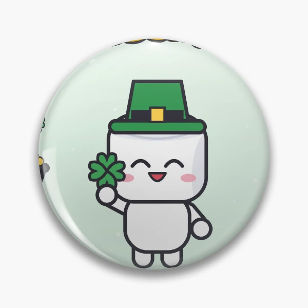 Feeling Lucky - Cute St Patricks Day Marshmallow Pip with Shamrock — Pin by BiMood
