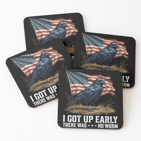 Item preview, f I Got Up Early There was No Worm Patriotic Morning Bird  designed and sold by w66aboo.