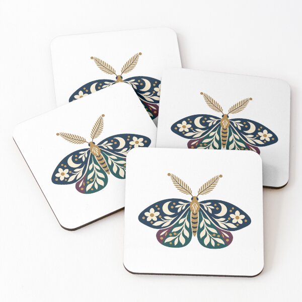 Item preview, Moth with Botanical Wings, Scandinavian Folk Art designed and sold by H. Doucette Studio.
