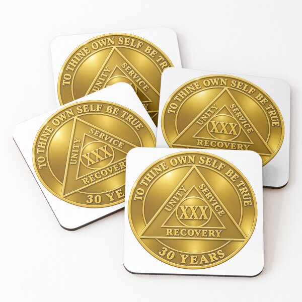 Item preview, 30 Years Sober – AA Medallion Sobriety Birthday Gift designed and sold by Freekey Store.