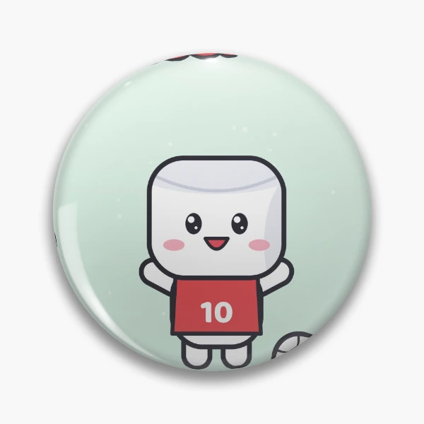 Goal Soccer Star - Cute Football Marshmallow Pip in Number 10 Jersey — Pin by BiMood