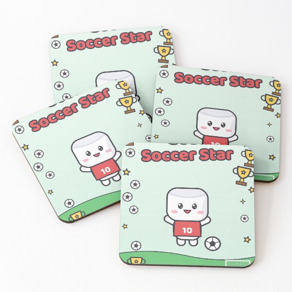 Item preview, Goal Soccer Star - Cute Football Marshmallow Pip in Number 10 Jersey designed and sold by BiMood.