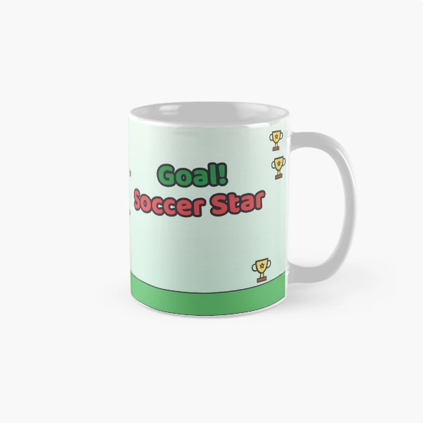 Goal Soccer Star - Cute Football Marshmallow Pip in Number 10 Jersey — Classic Mug by BiMood