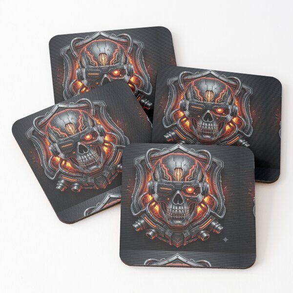 Item preview, Cyberpunk Tactical Cyber Skull - Biomechanical Robotic Warrior Shield designed and sold by SAMORA ORIGINALS.