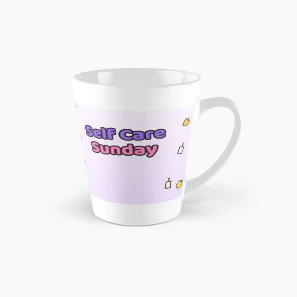 Self Care Sunday - Cute Marshmallow Pip with Face Mask and Tea — Classic Mug by BiMood