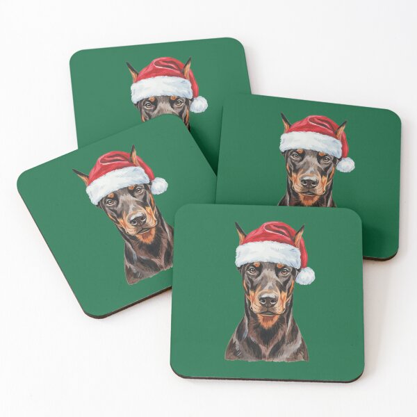 Item preview, Doberman Pinscher Wearing a Santa Hat designed and sold by theartfulaspie.