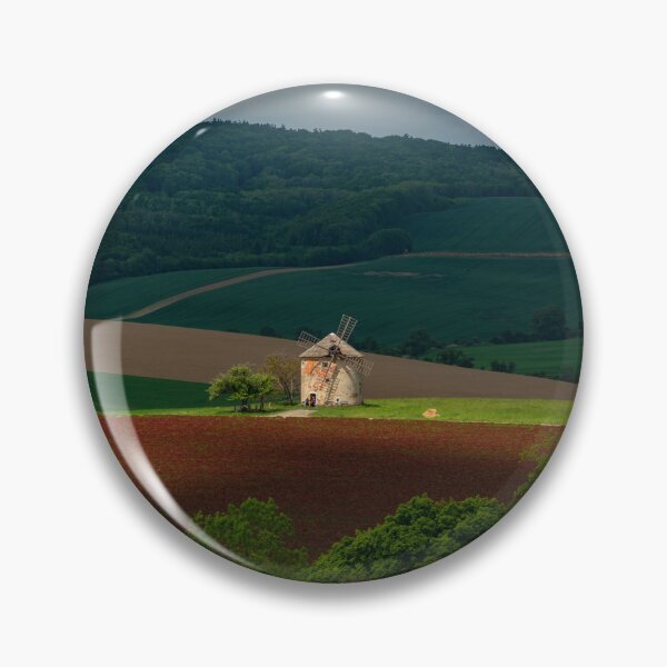 Item preview, Rustic Windmill on Dramatic Rolling Hills designed and sold by AngelusH.