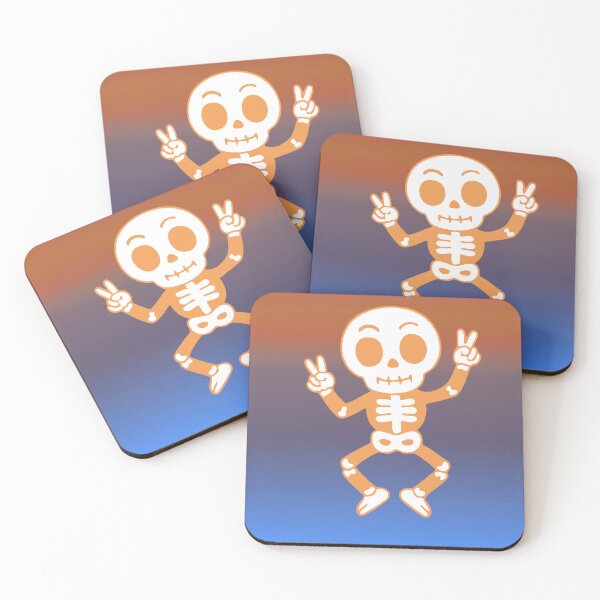 Item preview, Happy Skeleton Making a Peace Sign - Kawaii Skeleton Good Vibes designed and sold by AstronautMerch.