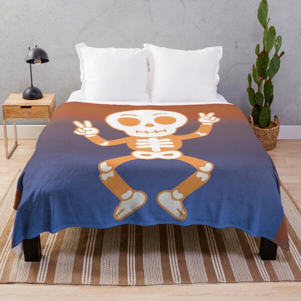 Item preview, Happy Skeleton Making a Peace Sign - Kawaii Skeleton Good Vibes designed and sold by AstronautMerch.
