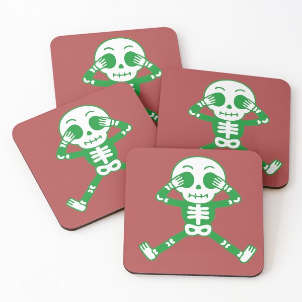 Item preview, Skeleton I Can't See Anything - Funny Skeleton Covering His Eyes (Green) designed and sold by AstronautMerch.