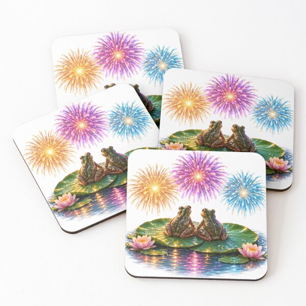 Item preview, Frogs Under Firework Skies designed and sold by DansCreations42.