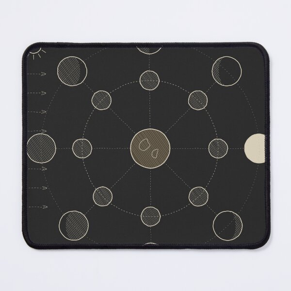 Item preview, Moon Phases Diagram - Light Ink Vintage Astronomy Art designed and sold by Decorta.