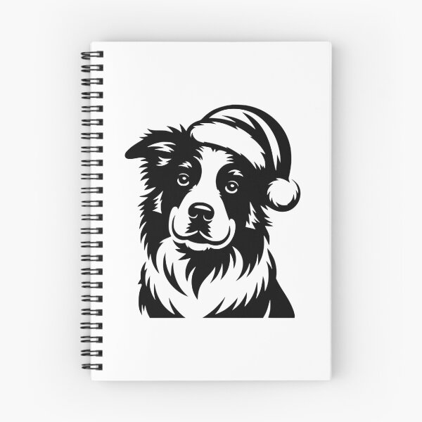Item preview, Border Collie in Santa Hat designed and sold by theartfulaspie.