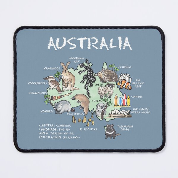 Item preview, Australia - illustrated map designed and sold by BeeHappyShop.