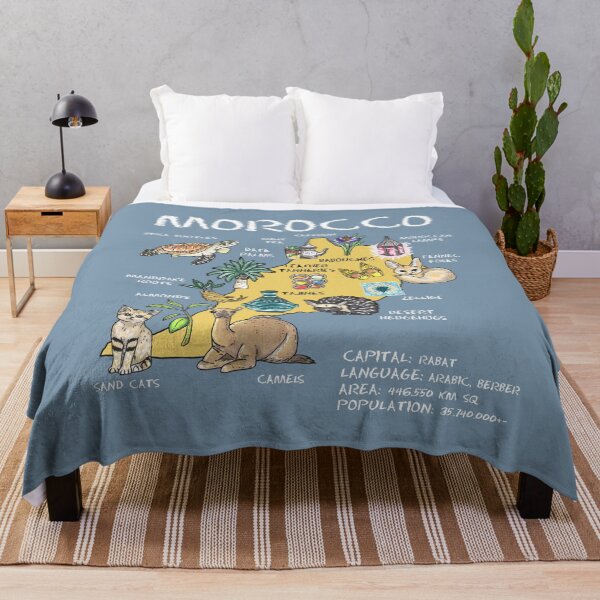 Item preview, Morocco - illustrated map designed and sold by BeeHappyShop.
