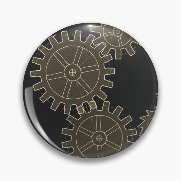 Item preview, Vintage Gears Mechanism - Light Ink Engineer Sketch designed and sold by Decorta.