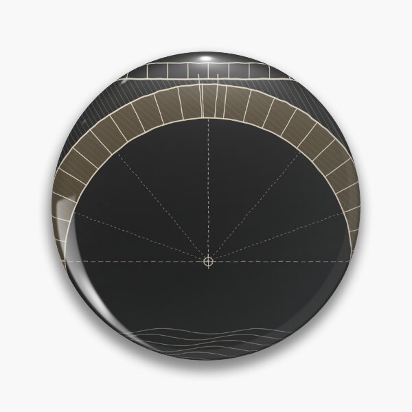 Item preview, Stone Arch Bridge Sketch - Light Ink Engineer Drawing designed and sold by Decorta.