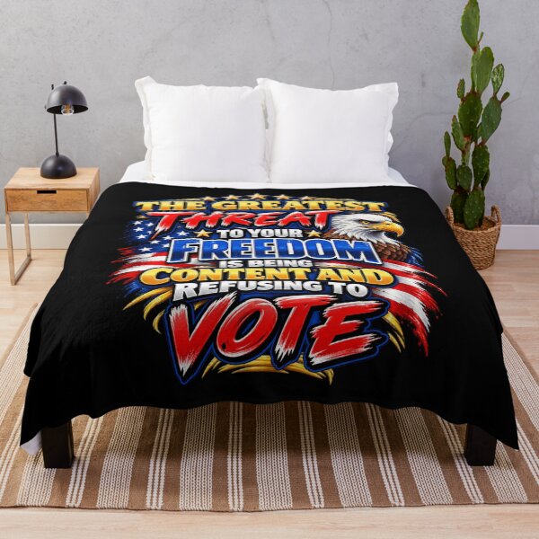 Item preview, The Greatest Threat To Your Freedom Is Being Content And Refusing To Vote designed and sold by signshirtz.