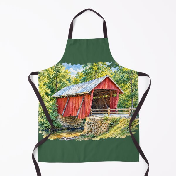 Item preview, Campbell's Covered Bridge - watercolor designed and sold by gotucoveredart.