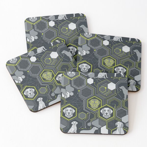 Item preview, Cyberpunk Labrador - Geometric Pattern of Technological Circuits and Dogs of the Future designed and sold by Goodthingstree.