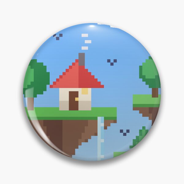 Item preview, Pixel Art Floating Island with a Little House designed and sold by pixelbypixelart.