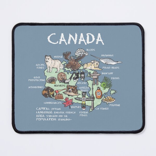 Item preview, Canada - illustrated map designed and sold by BeeHappyShop.