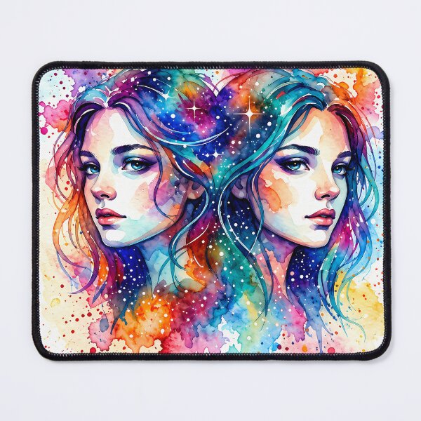 Item preview, Vibrant Watercolor Gemini Twins Zodiac Art designed and sold by Clavivs.