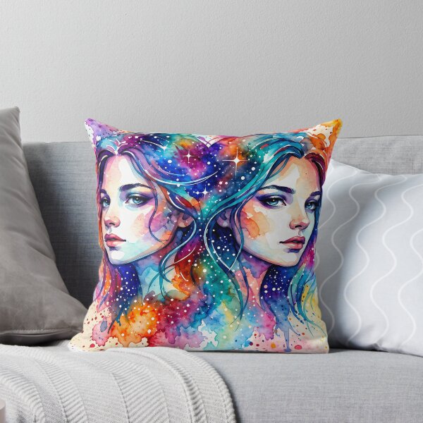 Item preview, Vibrant Watercolor Gemini Twins Zodiac Art designed and sold by Clavivs.