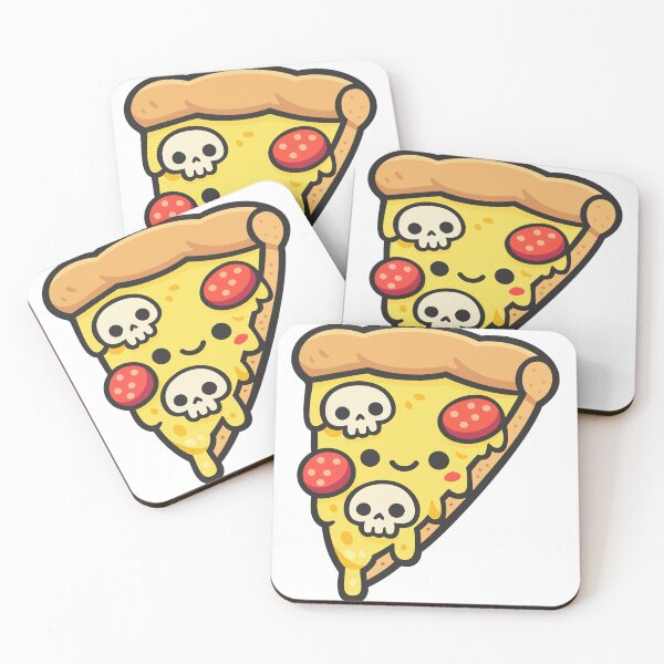 Item preview, Cute Skull Pizza Spooky Kawaii Pepperoni Halloween designed and sold by CLUB SODA KID DESIGNS.
