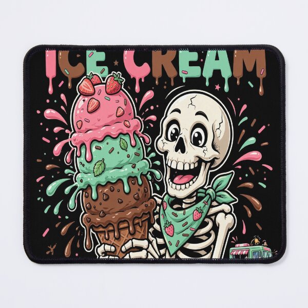 Item preview, Scream For Ice Cream Funny Skeleton designed and sold by MojoHill.
