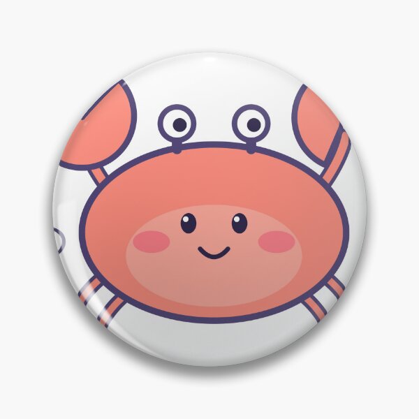 Item preview, Kawaii Crab Cute Smiling Red Crab Ocean Animal Sticker designed and sold by Coco Zone .