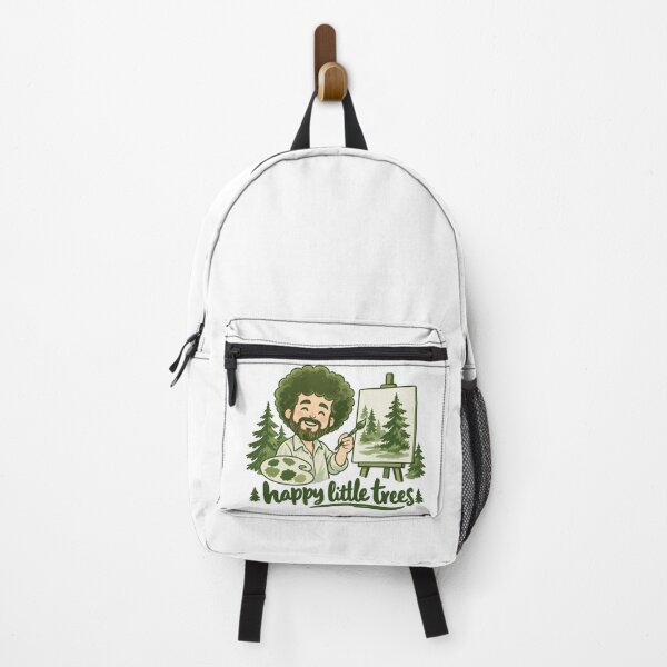 Item preview, Bob Ross Cartoon Painter and Evergreen Forest Art designed and sold by karamram.