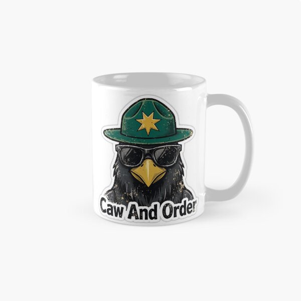 Item preview, Caw And Order Funny Crow Deputy Design designed and sold by Wild Shades.