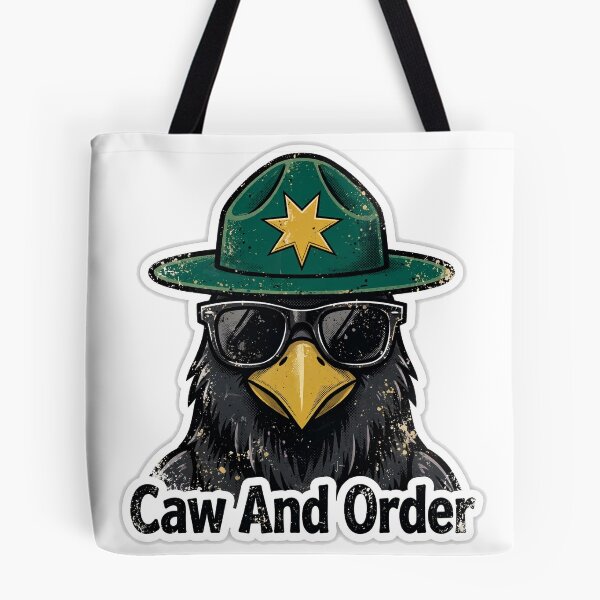 Item preview, Caw And Order Funny Crow Deputy Design designed and sold by Wild Shades.