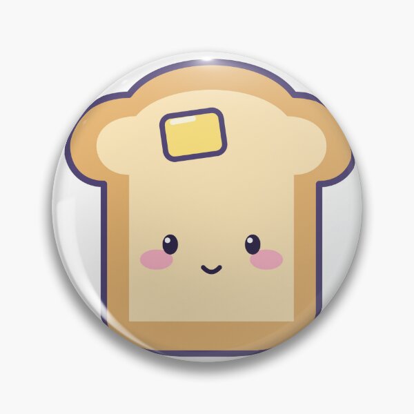 Item preview, Kawaii Toast Cute Buttered Bread Breakfast Sticker designed and sold by Coco Zone .