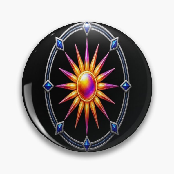 Item preview, Fantasy Sun God Amulet Cyber Gothic Emblem designed and sold by Breezes-of-Ida.