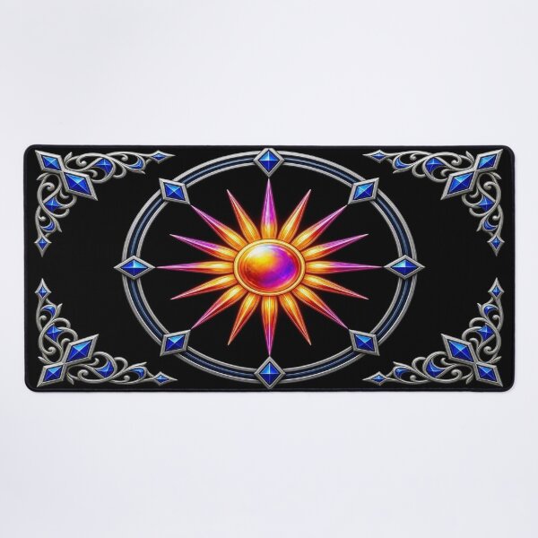 Item preview, Fantasy Sun God Amulet Cyber Gothic Emblem designed and sold by Breezes-of-Ida.