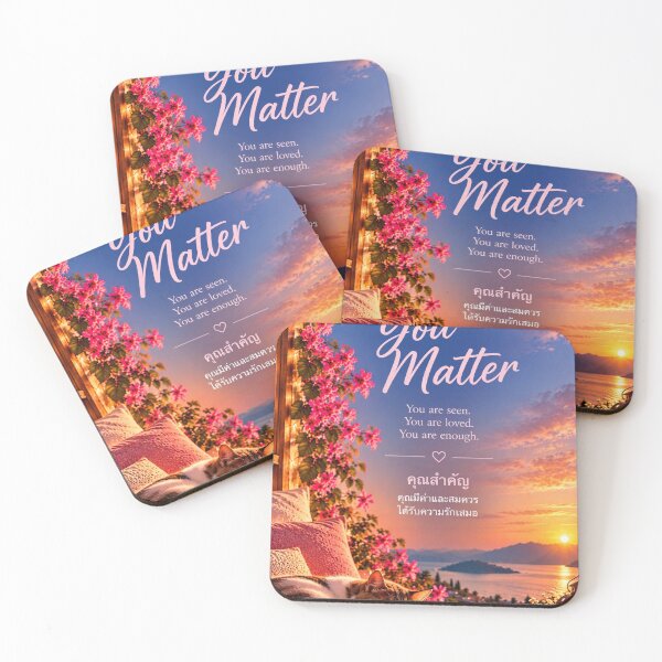 Item preview, You Matter Sunset Cat Balcony Healing Art - JitMelody designed and sold by JitMelody .