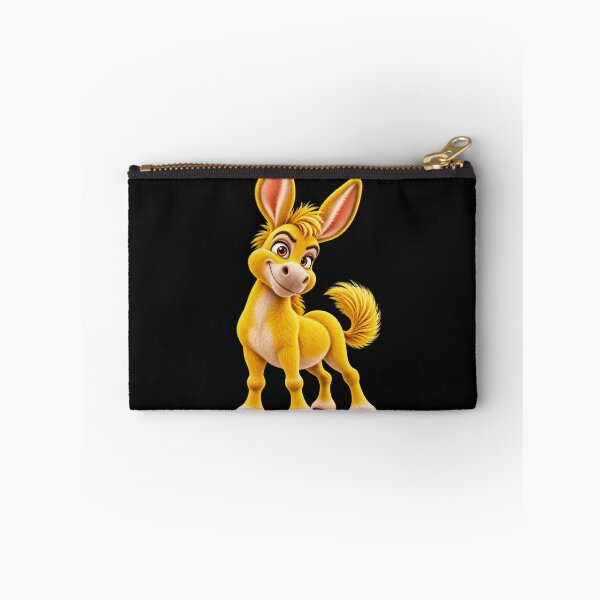 Item preview, Cute Yellow Donkey – Fluffy Golden Cartoon Animal Illustration designed and sold by ArtSpark Studio.
